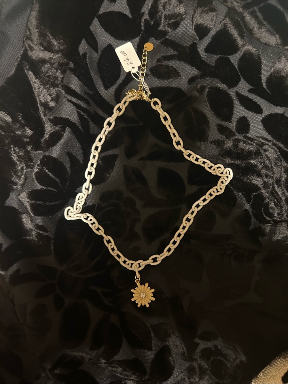 Gold Daisy Charm Chain Necklace - Women Jewelry